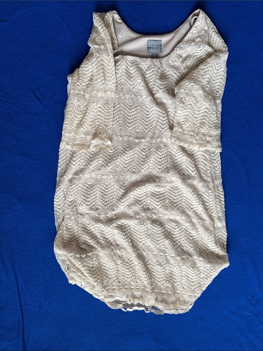 Rabbit Rabbit Rabbit Cream Lace Shift Dress - Picture 5 of 5